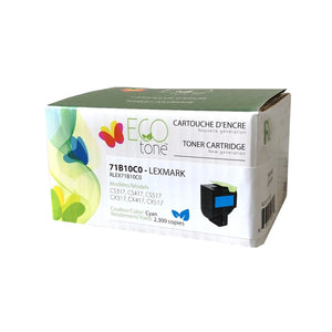 Refurbished LEXMARK 71B10C0 (71B0020) Cyan Toner Cartridge - Cartouches Certifiées