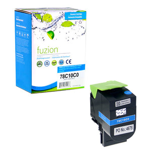 Compatible LEXMARK 78C10C0 Cyan Toner Cartridge Premium Quality - Cartouches Certifiées