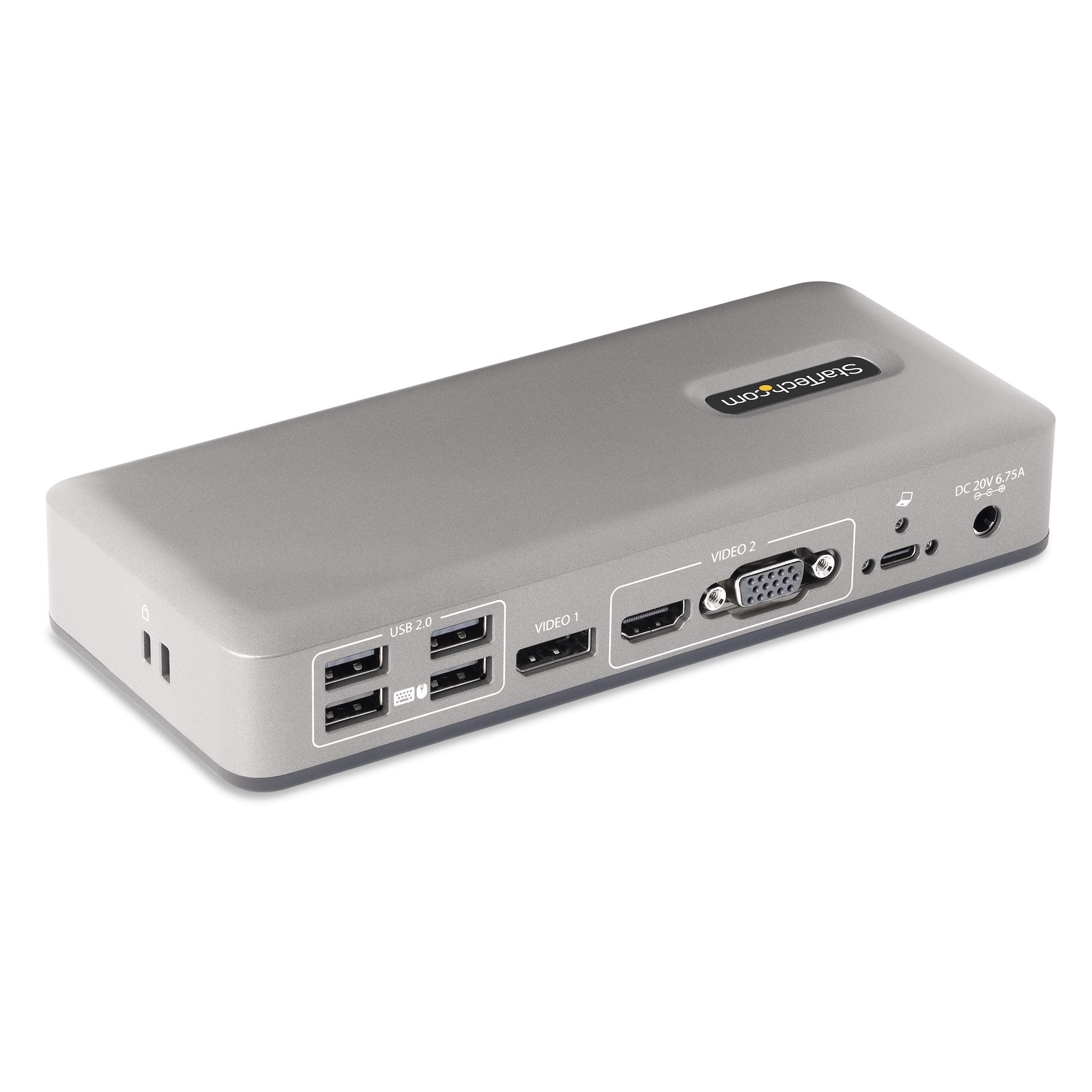 StarTech.com 101N-USBC-DOCK station d'accueil Avec fil USB 3.2 Gen 1 (3.1 Gen 1) Type-C Gris - Image 2