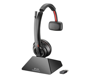 Poly Savi 8210 UC Microsoft Teams Certified DECT 1920-1930 MHz USB-A Headset Sans fil Arceau Bureau/Centre d'appels USB Type-A Bluetooth Socle de chargement Noir - Image 2