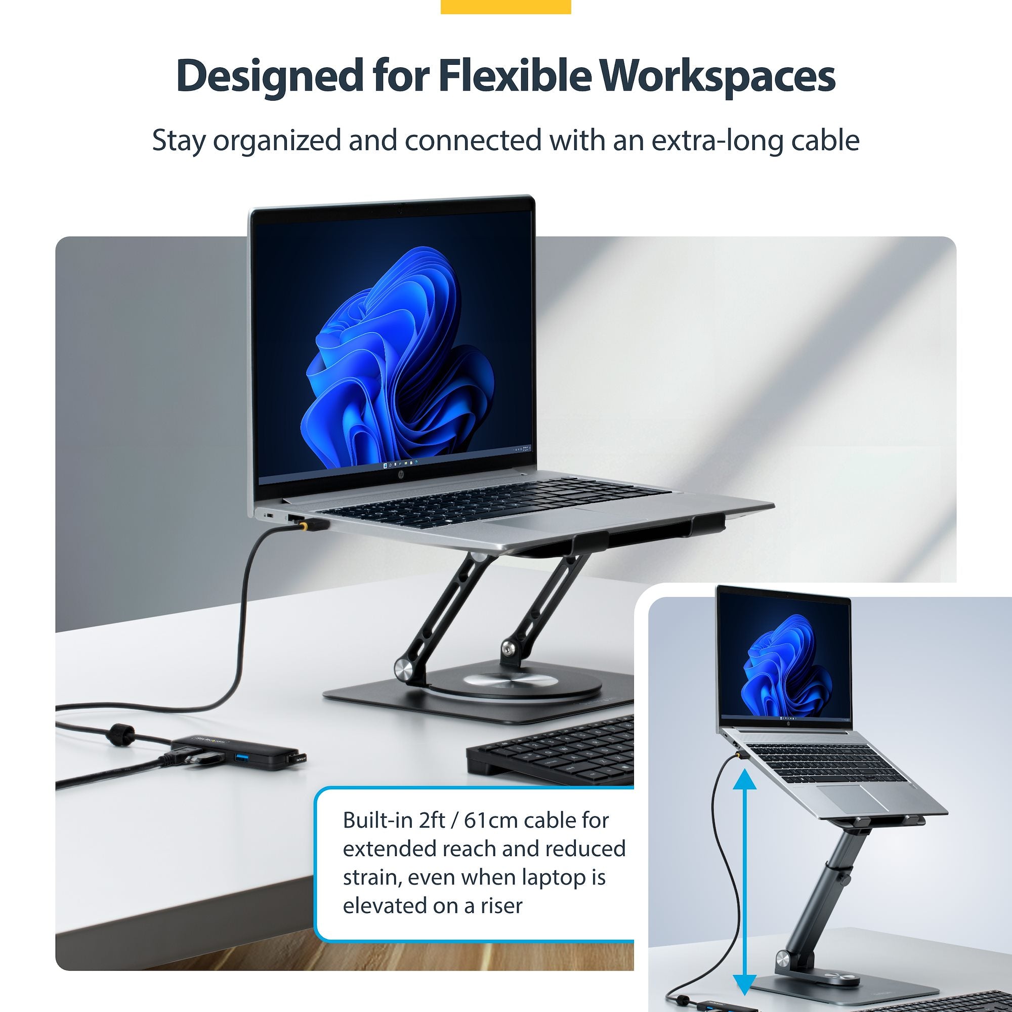 StarTech.com H5A4A-USB-HUB-2 hub & concentrateur USB 3.2 Gen 1 (3.1 Gen 1) Type-A 5000 Mbit/s Noir - Image 5