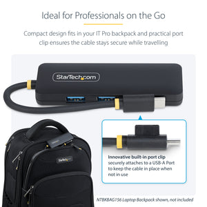 StarTech.com H5C4A-USB-HUB hub & concentrateur USB 3.2 Gen 1 (3.1 Gen 1) Type-C 5000 Mbit/s Noir - Image 15