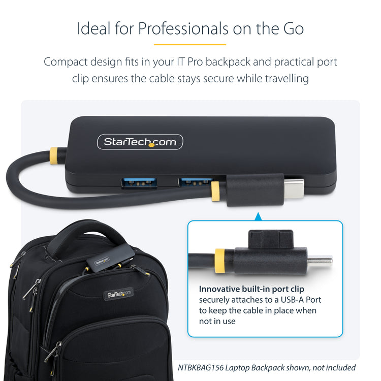 StarTech.com H5C4A-USB-HUB hub & concentrateur USB 3.2 Gen 1 (3.1 Gen 1) Type-C 5000 Mbit/s Noir - Image 15