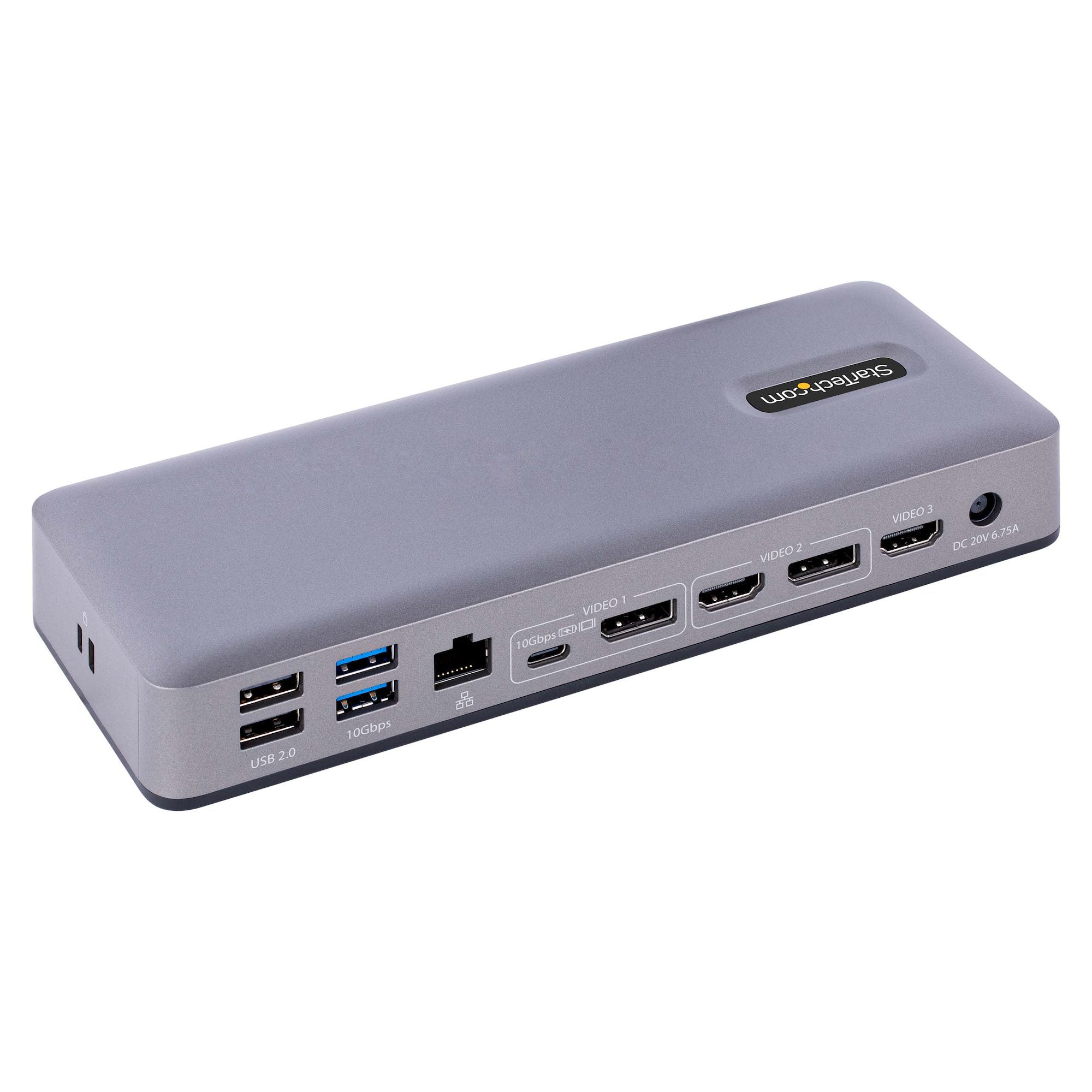 StarTech.com DK31C3MNCR station d'accueil Avec fil USB 3.2 Gen 2 (3.1 Gen 2) Type-C Gris - Image 2
