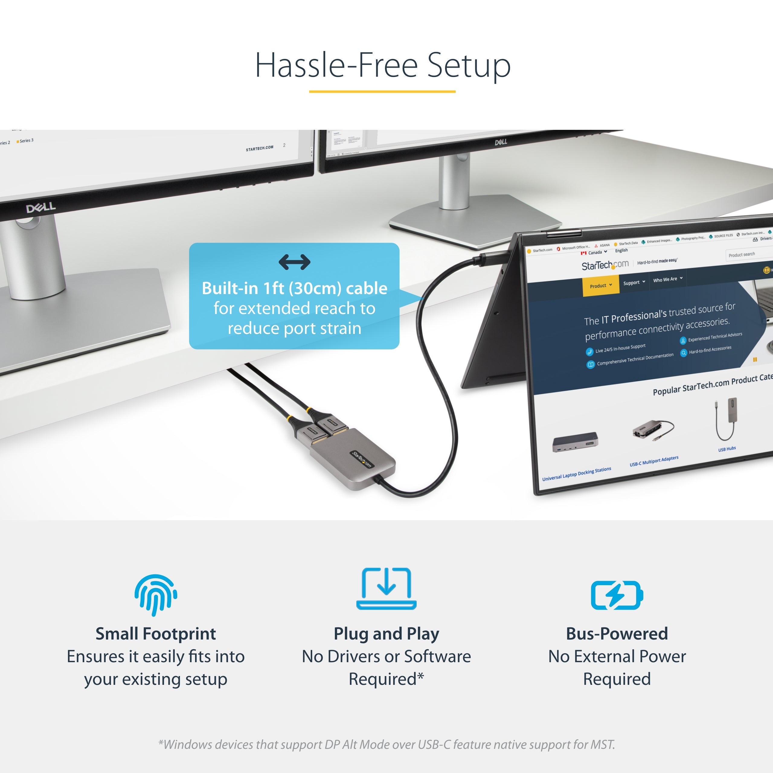 StarTech.com MST14CD122DP adaptateur graphique USB 4096 x 2160 pixels Gris - Image 9