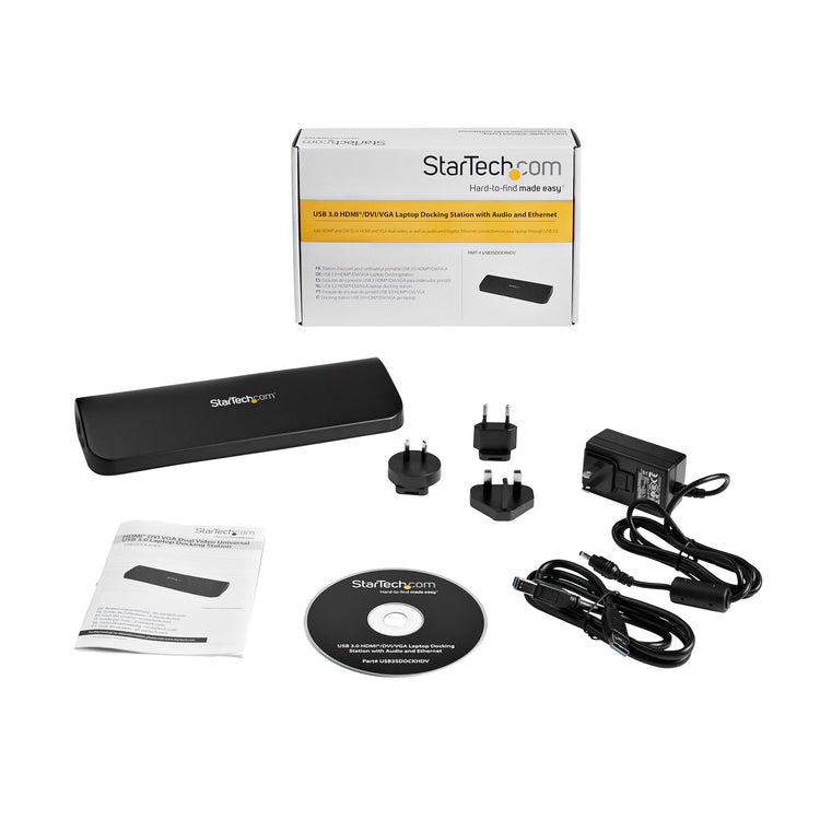 StarTech.com USB3SDOCKHDV station d'accueil Avec fil USB 3.2 Gen 1 (3.1 Gen 1) Type-B Noir - Image 6
