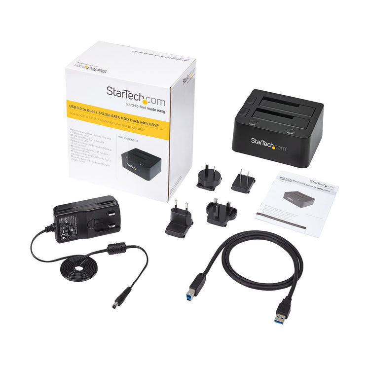 StarTech.com SDOCK2U33 Station d'accueil de disques de stockage USB 3.2 Gen 1 (3.1 Gen 1) Type-B Noir - Image 9