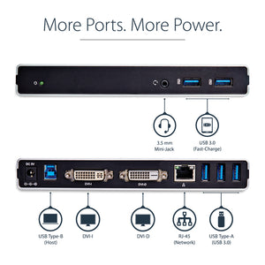StarTech.com USB3SDOCKDD station d'accueil Avec fil USB 3.2 Gen 1 (3.1 Gen 1) Type-B Noir, Argent - Image 10