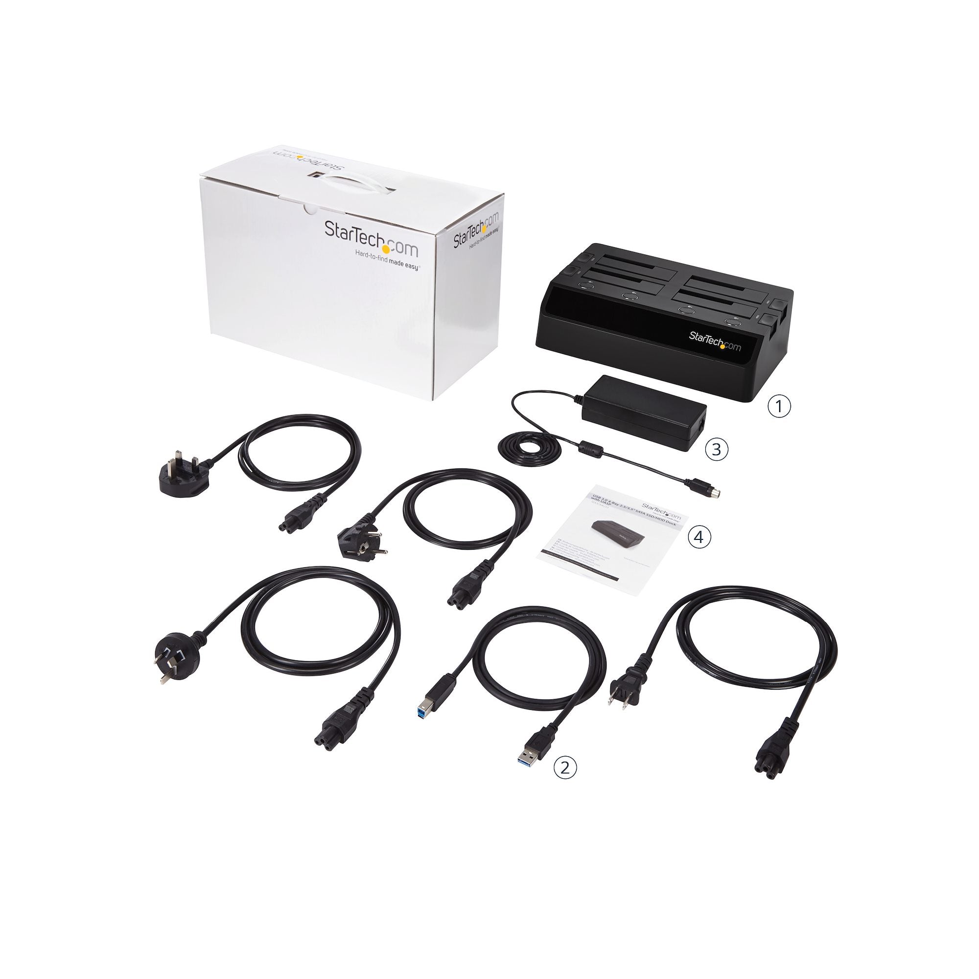 StarTech.com SDOCK4U33 Station d'accueil de disques de stockage USB 3.2 Gen 1 (3.1 Gen 1) Type-B Noir - Image 7