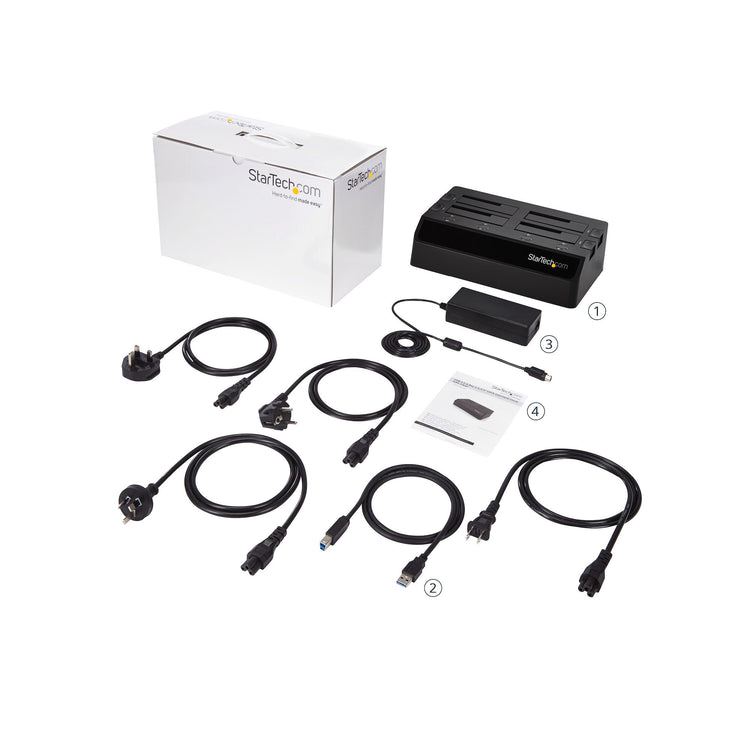 StarTech.com SDOCK4U33 Station d'accueil de disques de stockage USB 3.2 Gen 1 (3.1 Gen 1) Type-B Noir - Image 7