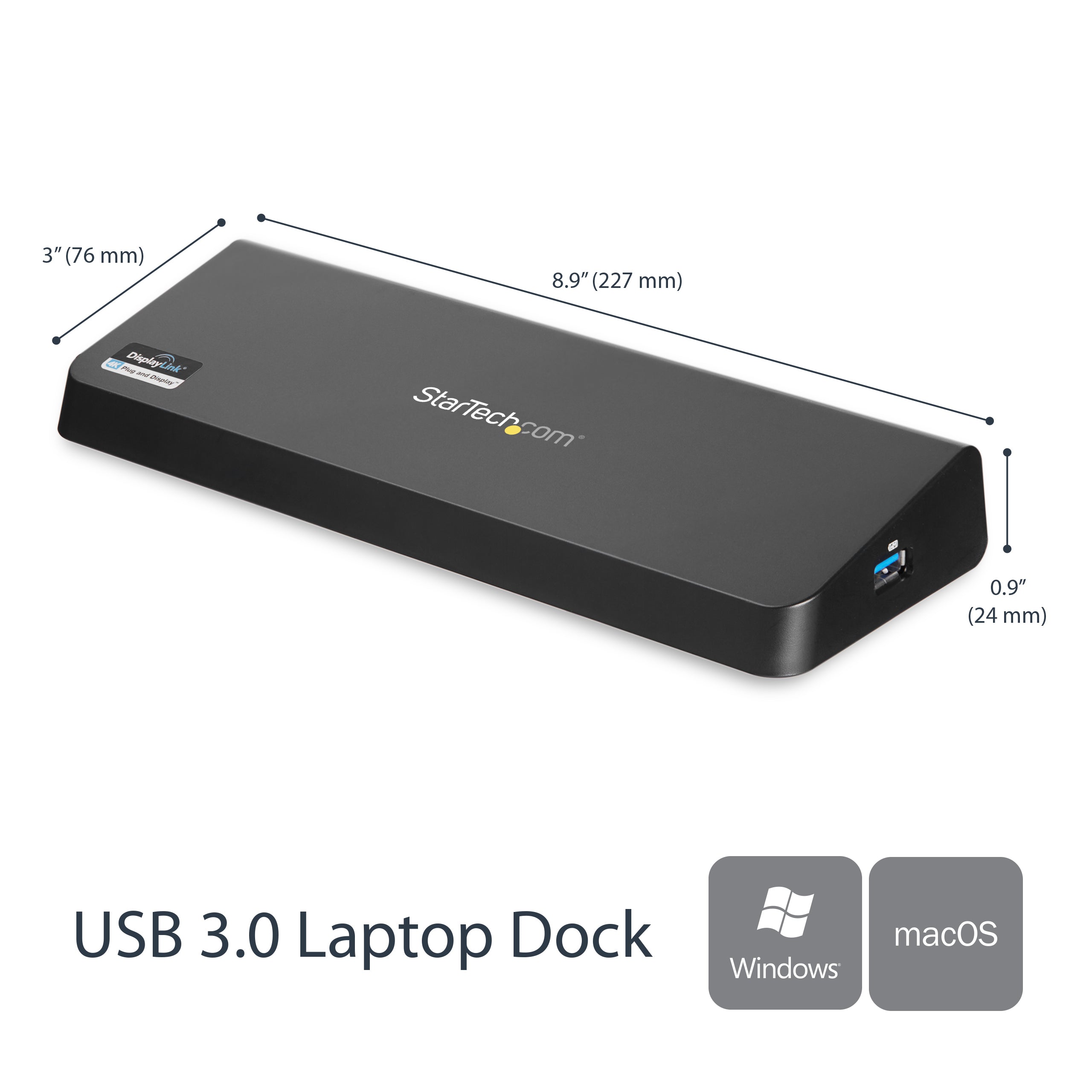 StarTech.com USB3DOCKHDPC station d'accueil Avec fil USB 3.2 Gen 1 (3.1 Gen 1) Type-B Noir - Image 10