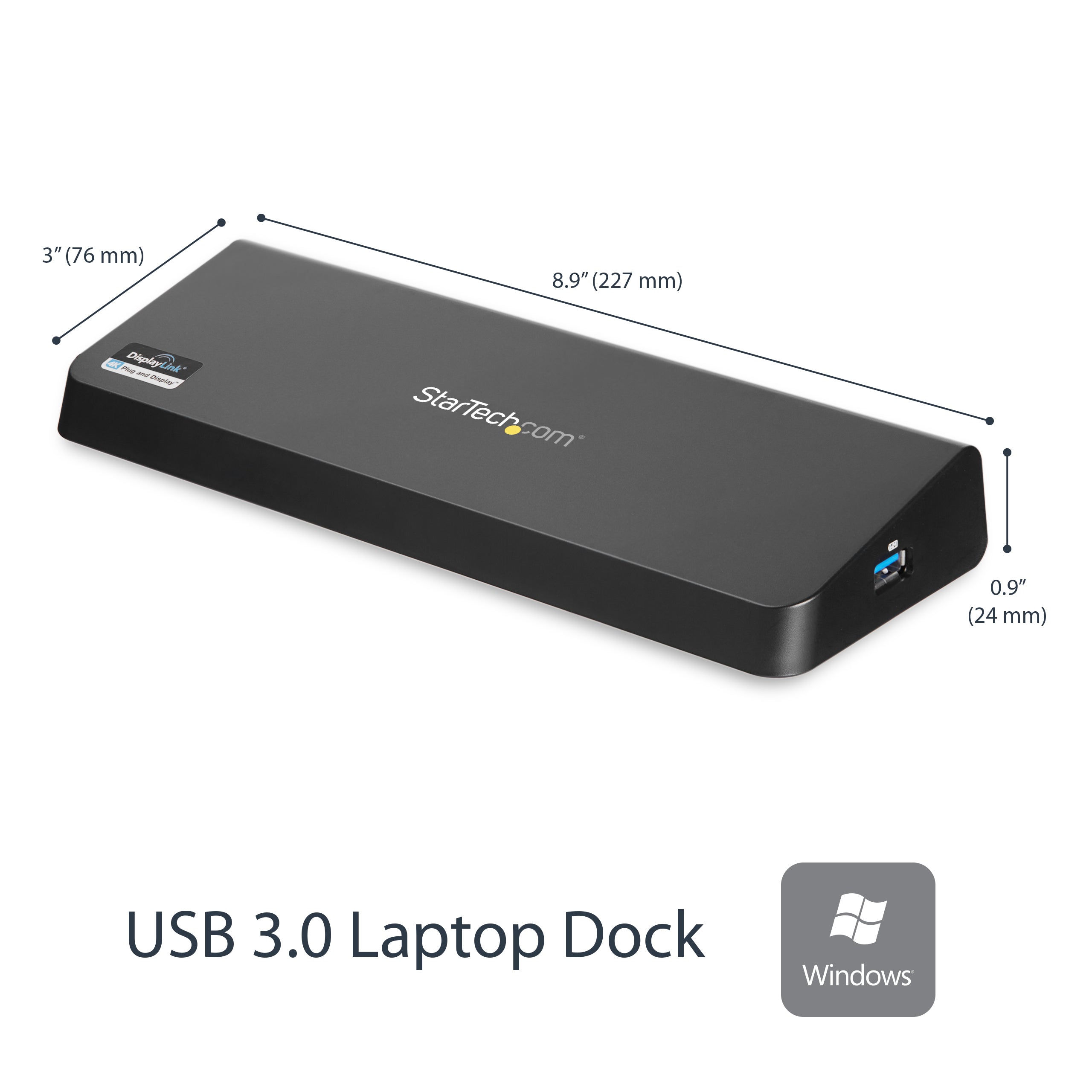 StarTech.com USB3DOCKHDPC station d'accueil Avec fil USB 3.2 Gen 1 (3.1 Gen 1) Type-B Noir - Image 5