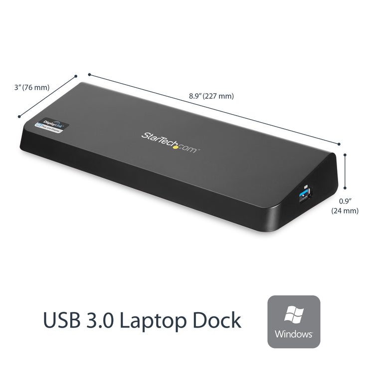 StarTech.com USB3DOCKHDPC station d'accueil Avec fil USB 3.2 Gen 1 (3.1 Gen 1) Type-B Noir - Image 5