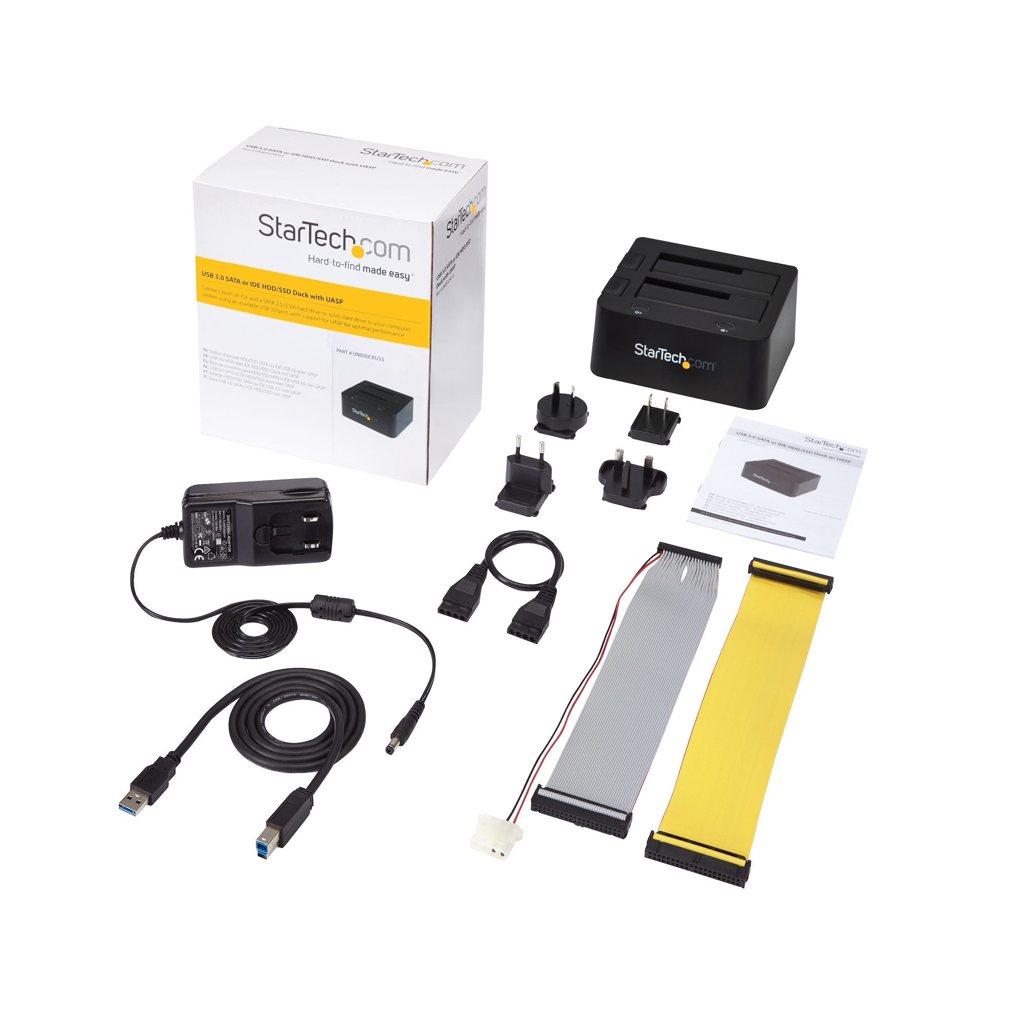 StarTech.com UNIDOCKU33 Station d'accueil de disques de stockage USB 3.2 Gen 1 (3.1 Gen 1) Type-B Noir - Image 8