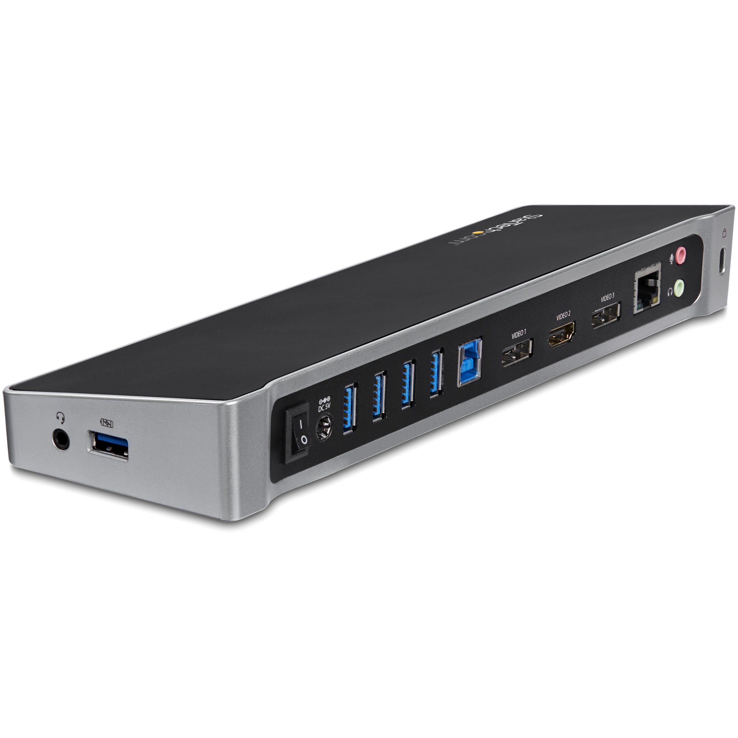 StarTech.com USB3DOCKH2DP station d'accueil Avec fil USB 3.2 Gen 1 (3.1 Gen 1) Type-A Noir, Argent - Image 1
