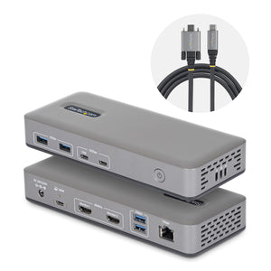 StarTech.com 196N-USBC-DOCK station d'accueil Avec fil USB 3.2 Gen 2 (3.1 Gen 2) Type-C Gris - Image 1