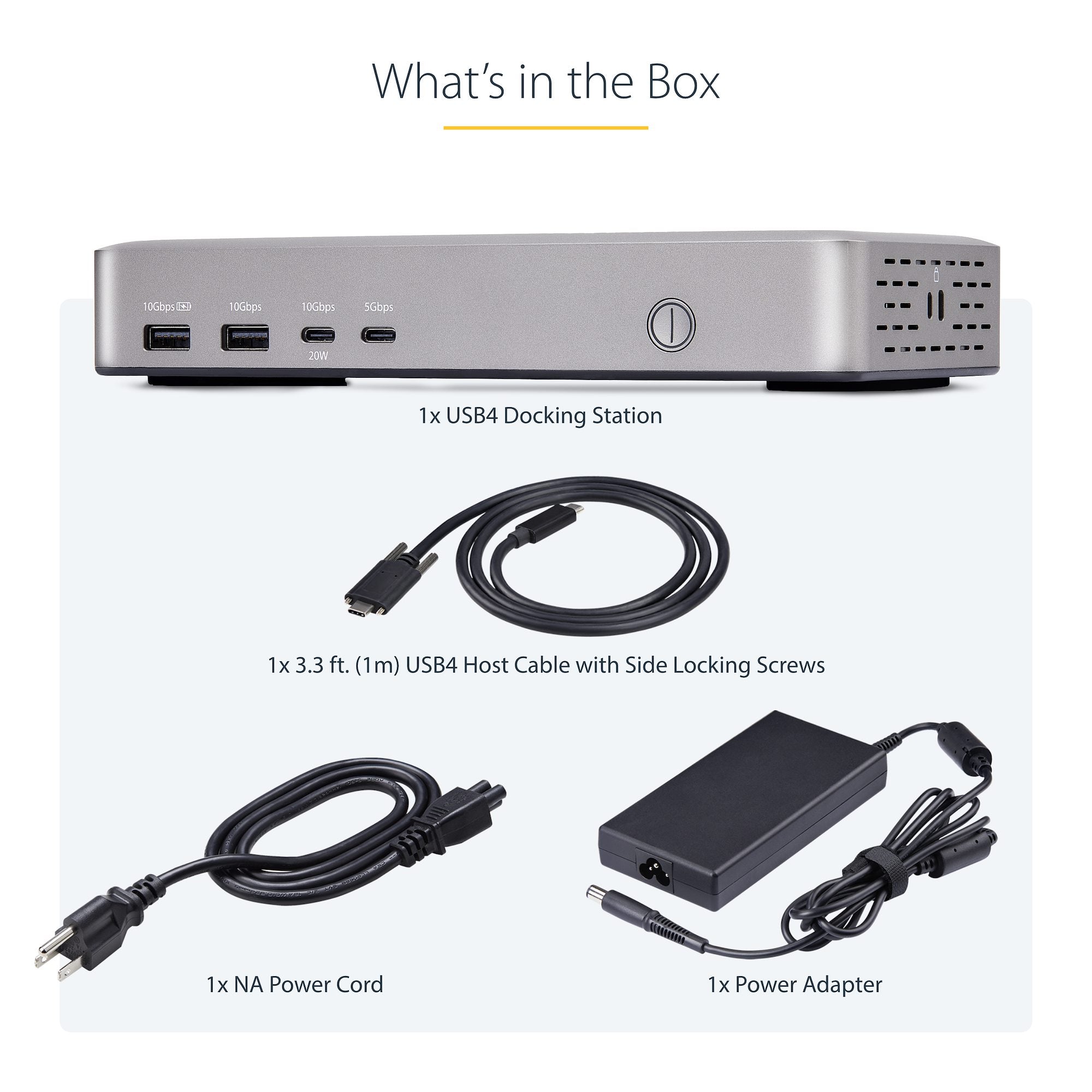 StarTech.com 155NA-USB4-DOCK station d'accueil Avec fil Argent - Image 9