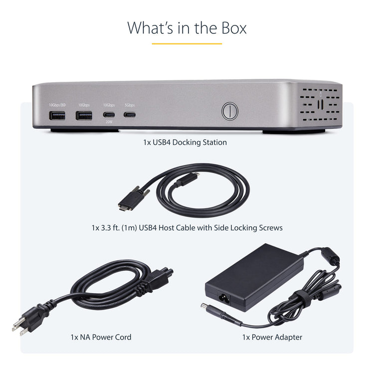 StarTech.com 155NA-USB4-DOCK station d'accueil Avec fil Argent - Image 9