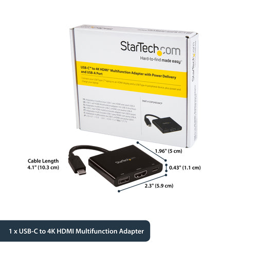 StarTech.com CDP2HDUACP station d'accueil Avec fil USB 3.2 Gen 1 (3.1 Gen 1) Type-C Noir - Image 11