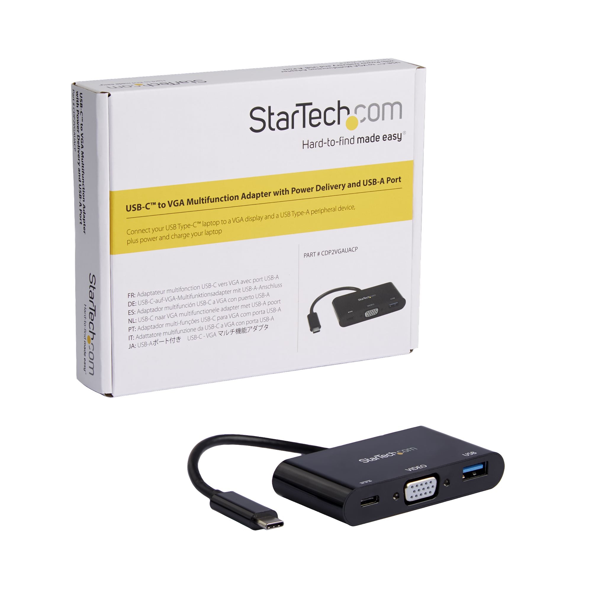 StarTech.com CDP2VGAUACP station d'accueil Avec fil USB 3.2 Gen 1 (3.1 Gen 1) Type-C Noir - Image 5
