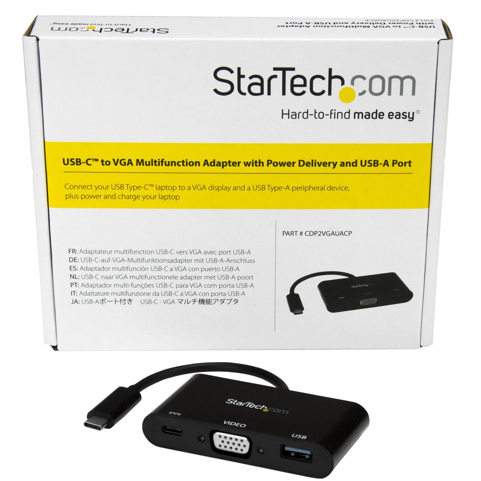 StarTech.com CDP2VGAUACP station d'accueil Avec fil USB 3.2 Gen 1 (3.1 Gen 1) Type-C Noir - Image 6