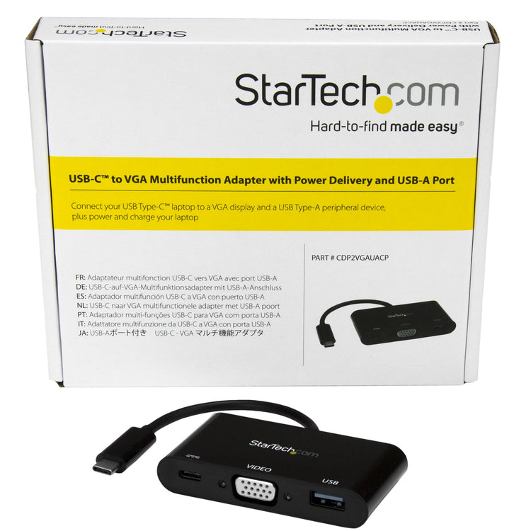 StarTech.com CDP2VGAUACP station d'accueil Avec fil USB 3.2 Gen 1 (3.1 Gen 1) Type-C Noir - Image 6