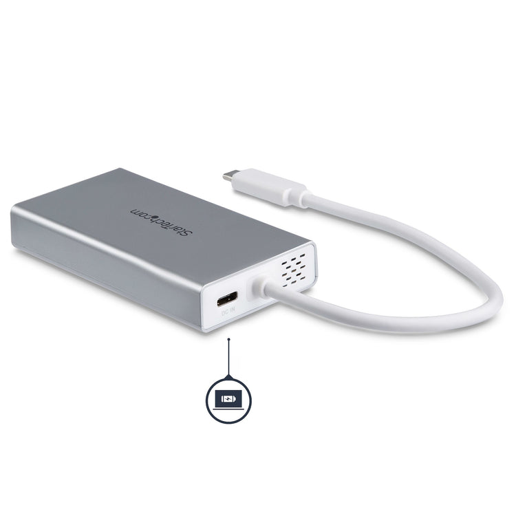 StarTech.com DKT30CHPDW station d'accueil Avec fil USB 3.2 Gen 1 (3.1 Gen 1) Type-C Argent, Blanc - Image 5