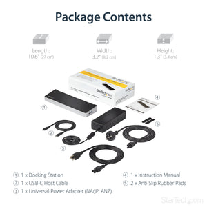 StarTech.com DK30CH2DPPD station d'accueil Avec fil USB 3.2 Gen 1 (3.1 Gen 1) Type-C Noir, Argent - Image 11
