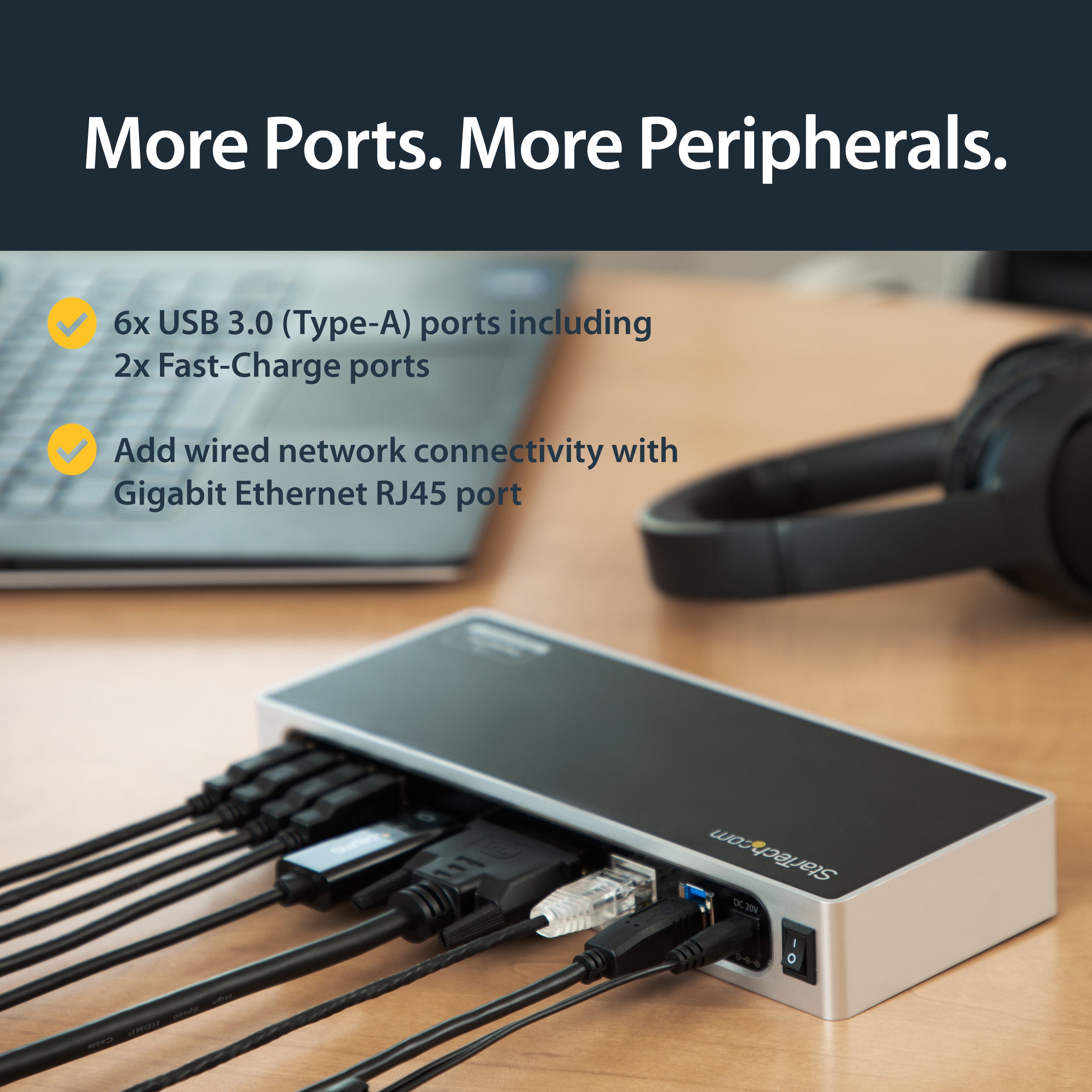 StarTech.com DK30ADD station d'accueil Avec fil USB 3.2 Gen 1 (3.1 Gen 1) Type-B Noir, Argent - Image 14