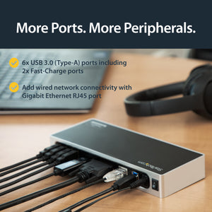 StarTech.com DK30ADD station d'accueil Avec fil USB 3.2 Gen 1 (3.1 Gen 1) Type-B Noir, Argent - Image 14