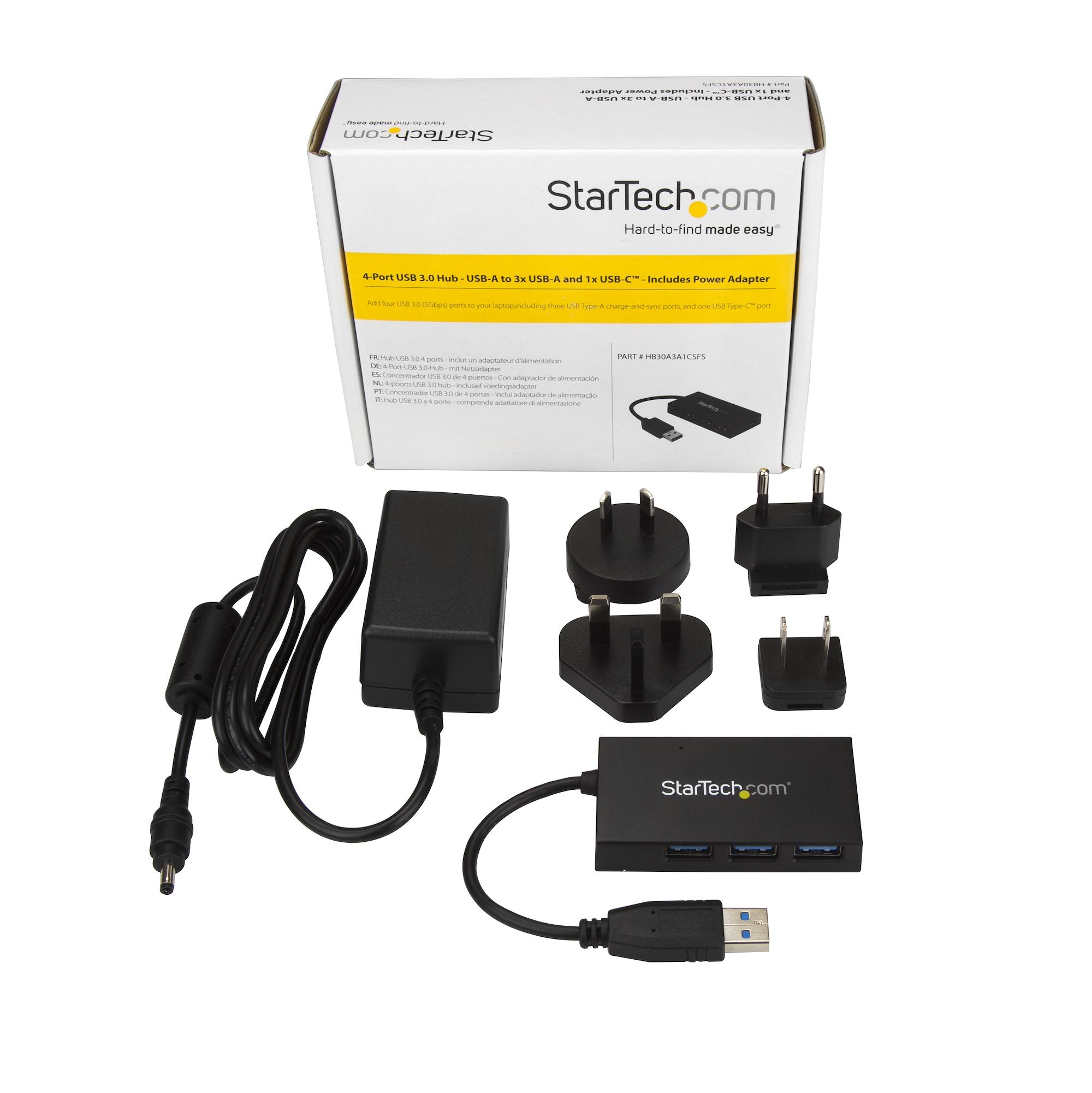 StarTech.com HB30A3A1CSFS hub & concentrateur USB 3.2 Gen 1 (3.1 Gen 1) Type-A 5000 Mbit/s Noir - Image 6