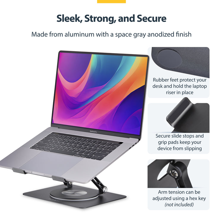 StarTech.com ATFR-LAPTOP-RISER Support de livres Supports de Laptop Argent - Image 12
