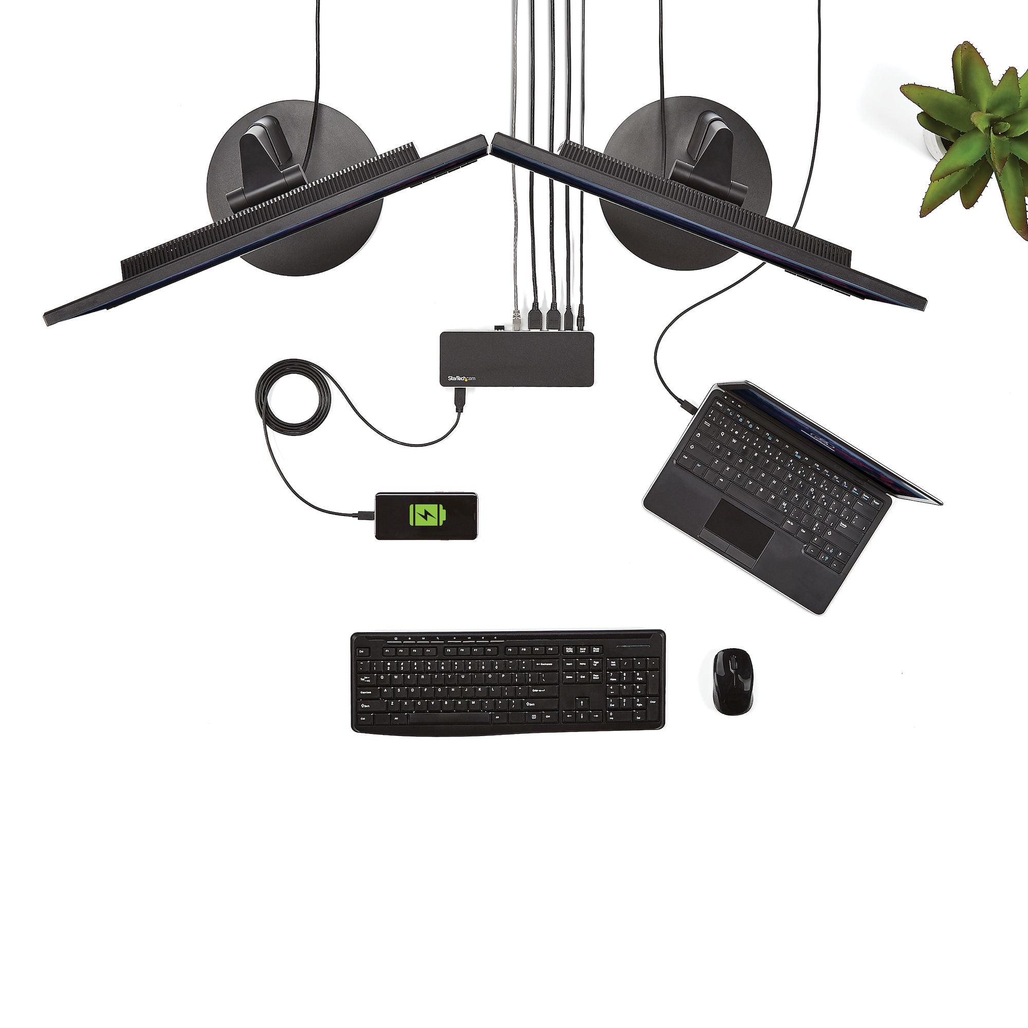 StarTech.com MST30C2HHPD station d'accueil Avec fil USB 3.2 Gen 1 (3.1 Gen 1) Type-C Noir, Argent - Image 4