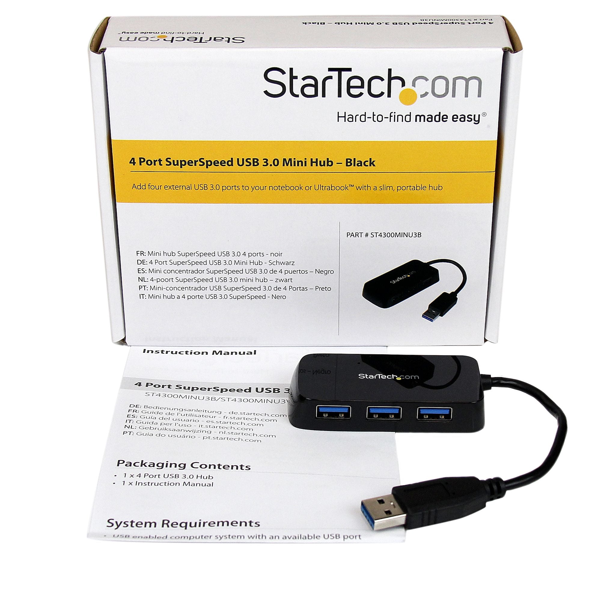 StarTech.com ST4300MINU3B hub & concentrateur USB 3.2 Gen 1 (3.1 Gen 1) Type-A 5000 Mbit/s - Image 5