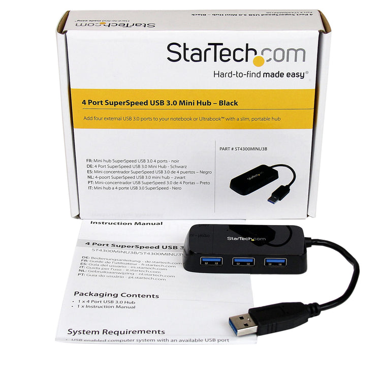StarTech.com ST4300MINU3B hub & concentrateur USB 3.2 Gen 1 (3.1 Gen 1) Type-A 5000 Mbit/s - Image 5