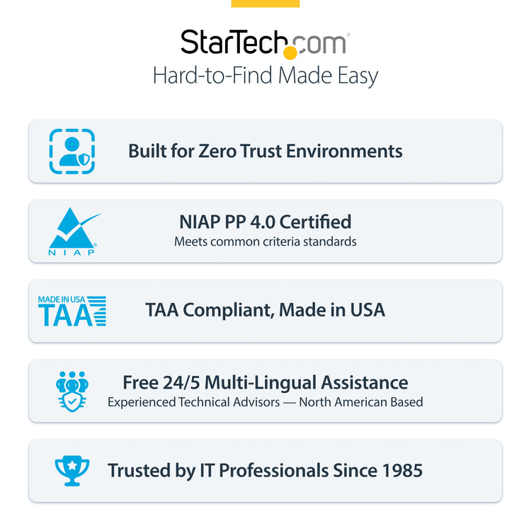 StarTech.com CK4-HP104C commutateur écran, clavier et souris Noir - Image 10