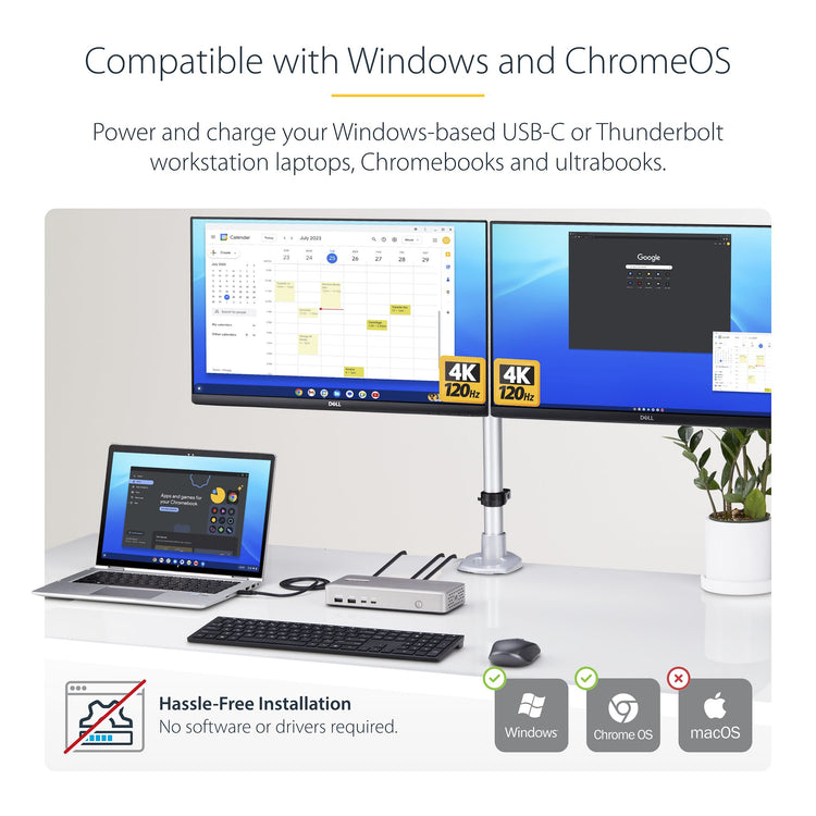 StarTech.com 155NA-USB4-DOCK station d'accueil Avec fil Argent - Image 4