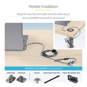 StarTech.com UNIVMK25-LAPTOP-LOCK câble antivol Noir, Acier - Image 17