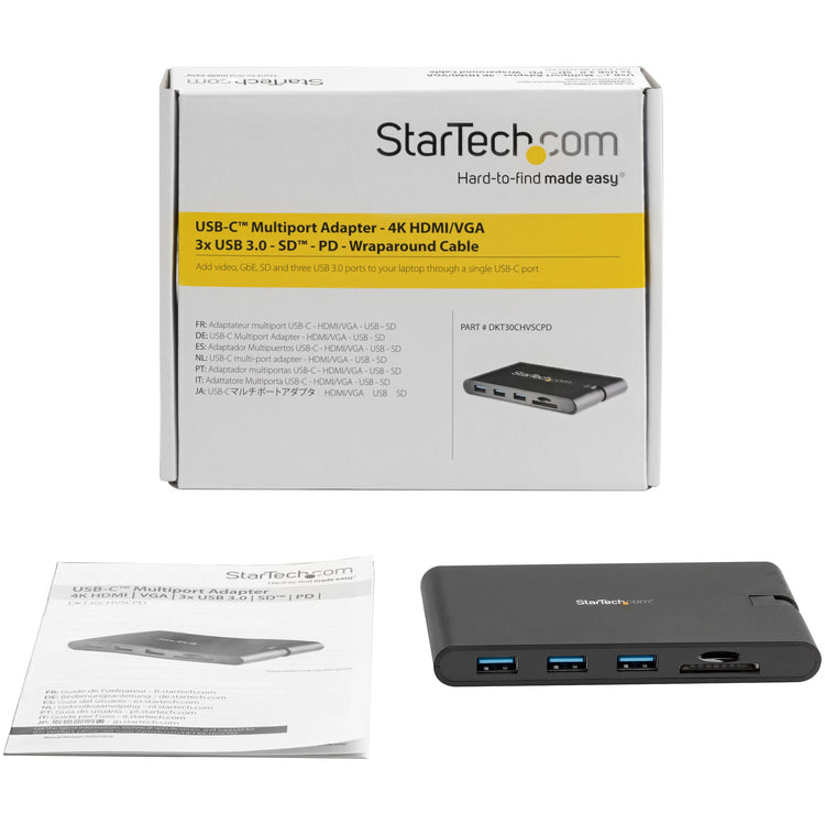 StarTech.com DKT30CHVSCPD station d'accueil Avec fil USB 3.2 Gen 1 (3.1 Gen 1) Type-C Noir - Image 7