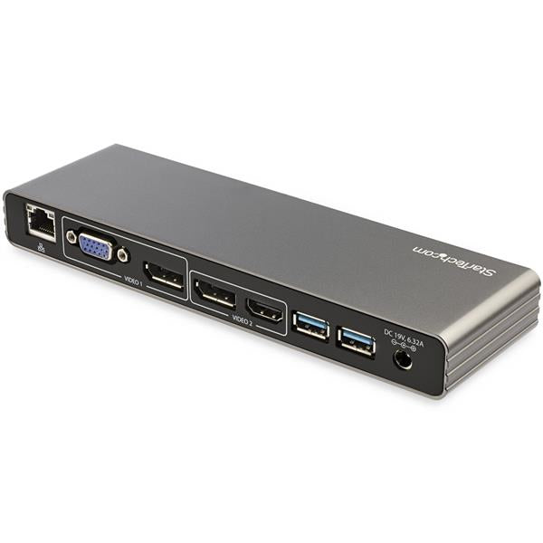 StarTech.com TB3DK2DHV station d'accueil Avec fil Thunderbolt 3 Gris - Image 2