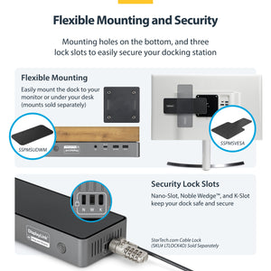 StarTech.com DK30C2DPEPRN station d'accueil Avec fil USB 3.2 Gen 2 (3.1 Gen 2) Type-C Gris - Image 7