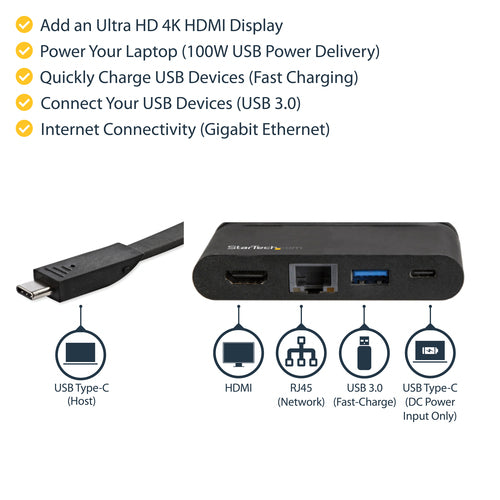 StarTech.com DKT30CHCPD station d'accueil Avec fil USB 3.2 Gen 1 (3.1 Gen 1) Type-C Noir - Image 4