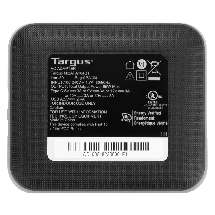 Targus APA104BT adaptateur de puissance & onduleur Intérieure 65 W Noir - Image 4