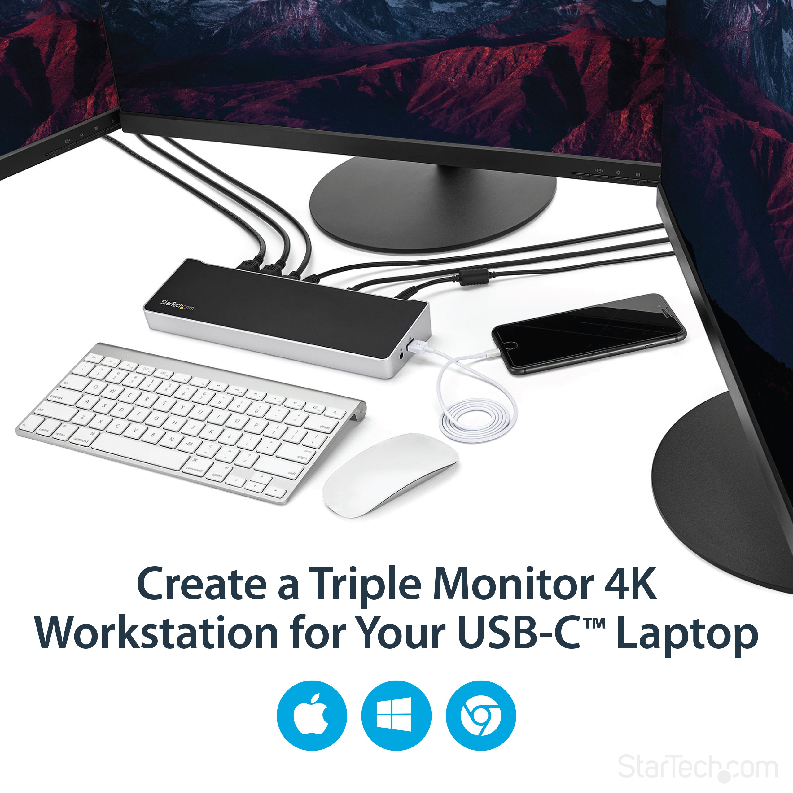 StarTech.com DK30CH2DEP station d'accueil Avec fil USB 3.2 Gen 1 (3.1 Gen 1) Type-C Noir, Argent - Image 9