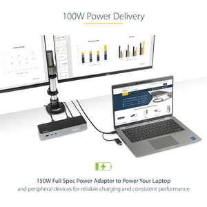 StarTech.com DK30C2DPEP station d'accueil Avec fil USB 3.2 Gen 1 (3.1 Gen 1) Type-C Noir, Gris - Image 15