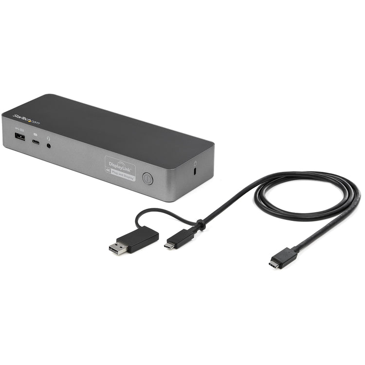 StarTech.com DK30C2DPPD station d'accueil Avec fil USB 3.2 Gen 1 (3.1 Gen 1) Type-C Noir, Gris - Image 1