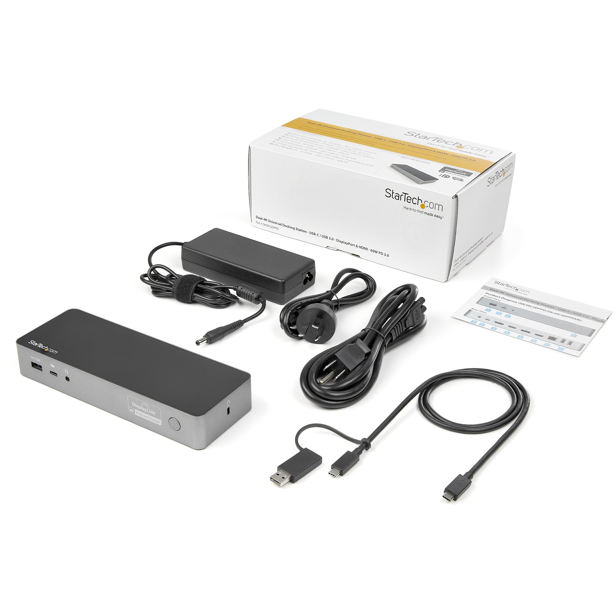 StarTech.com DK30C2DPPD station d'accueil Avec fil USB 3.2 Gen 1 (3.1 Gen 1) Type-C Noir, Gris - Image 10