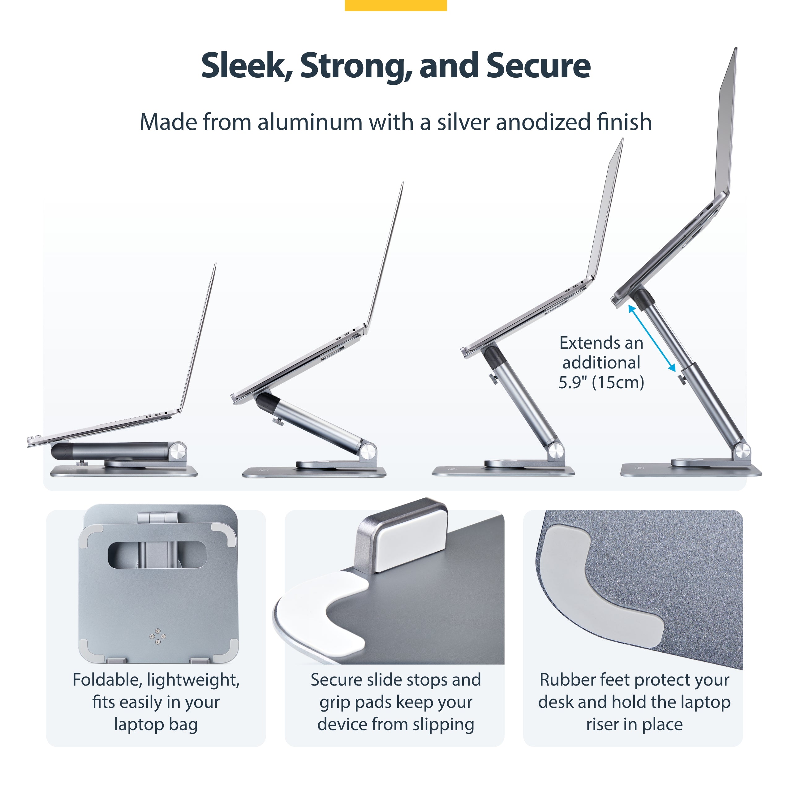 StarTech.com ATER-LAPTOP-RISER Support de livres Supports de Laptop Argent - Image 11