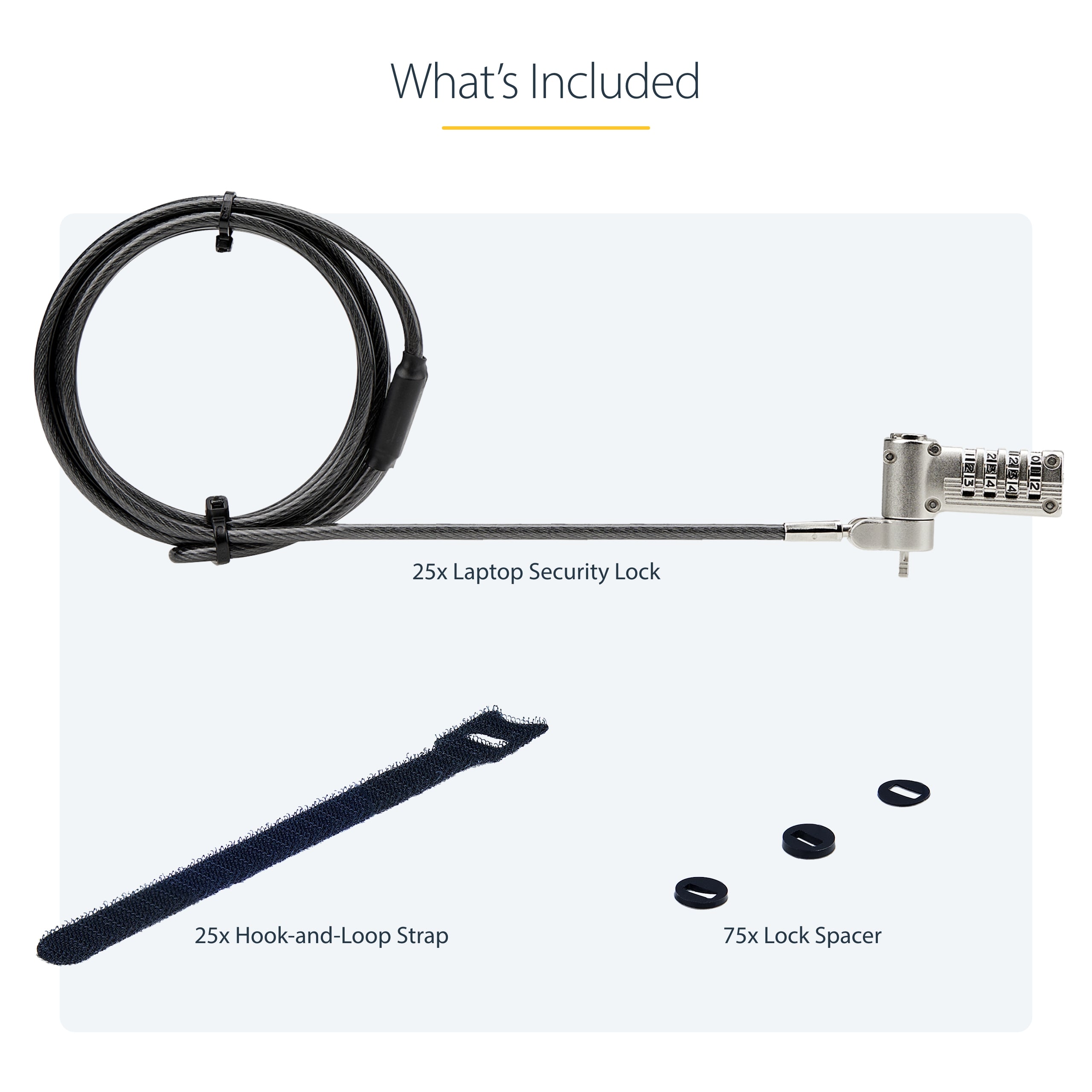 StarTech.com UNIVCS25-LAPTOP-LOCK câble antivol Noir, Argent - Image 20