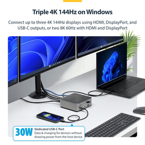 StarTech.com 215N-TB5USB4DOCK station d'accueil Avec fil Thunderbolt 5 Gris - Image 8